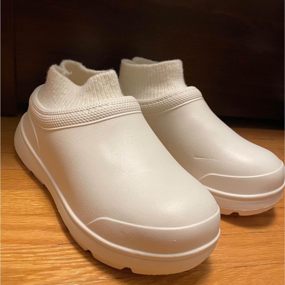 White Slip-On Clogs